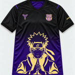 Barcelona Black Purple Naruto Sage Resolve Jersey — Front