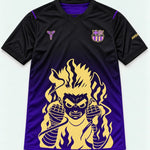 Barcelona Black Purple Rock Lee Inner Flame Jersey — Front