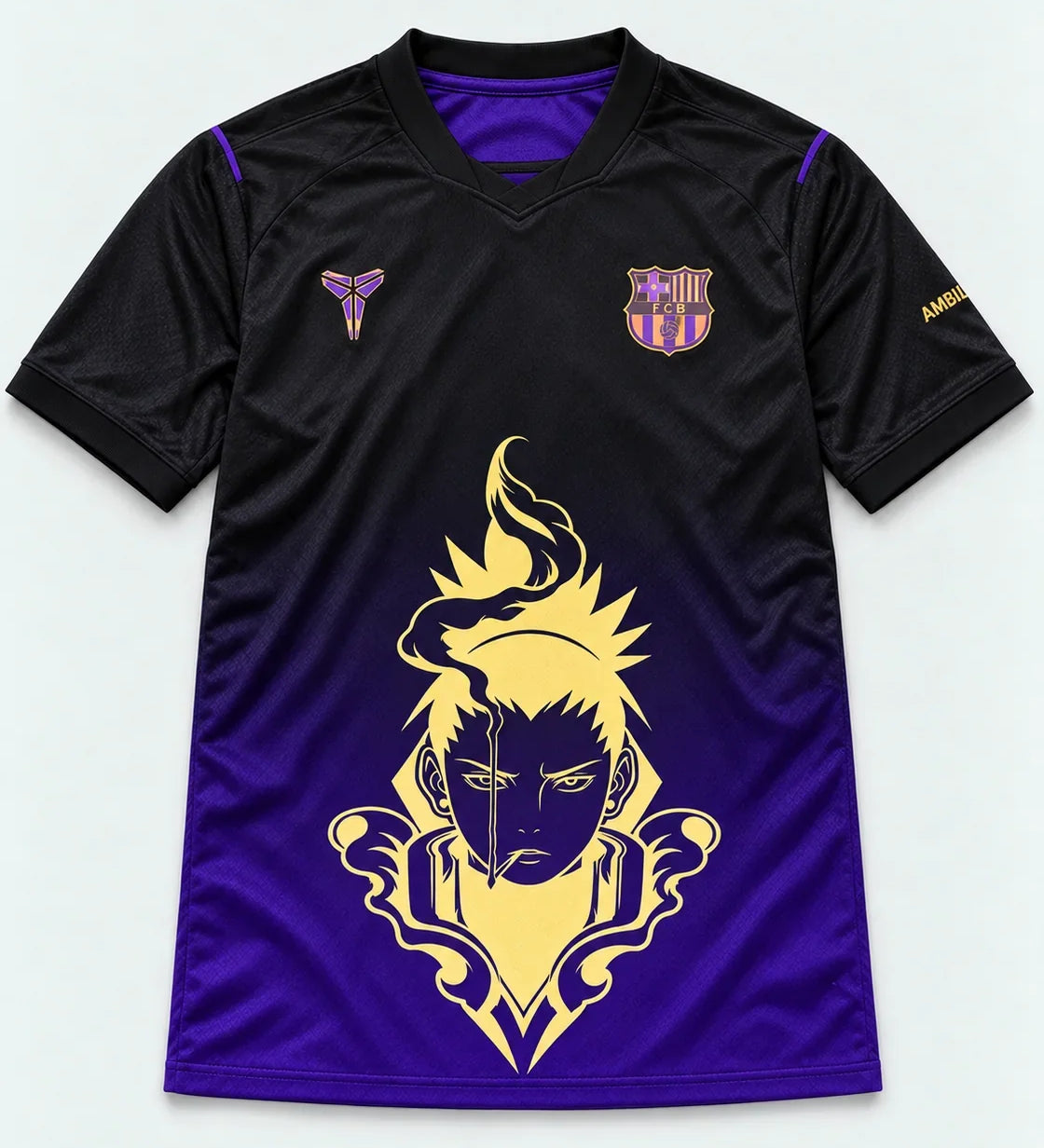 Barcelona Black Purple Shikamaru Shadow Mind Jersey — Front