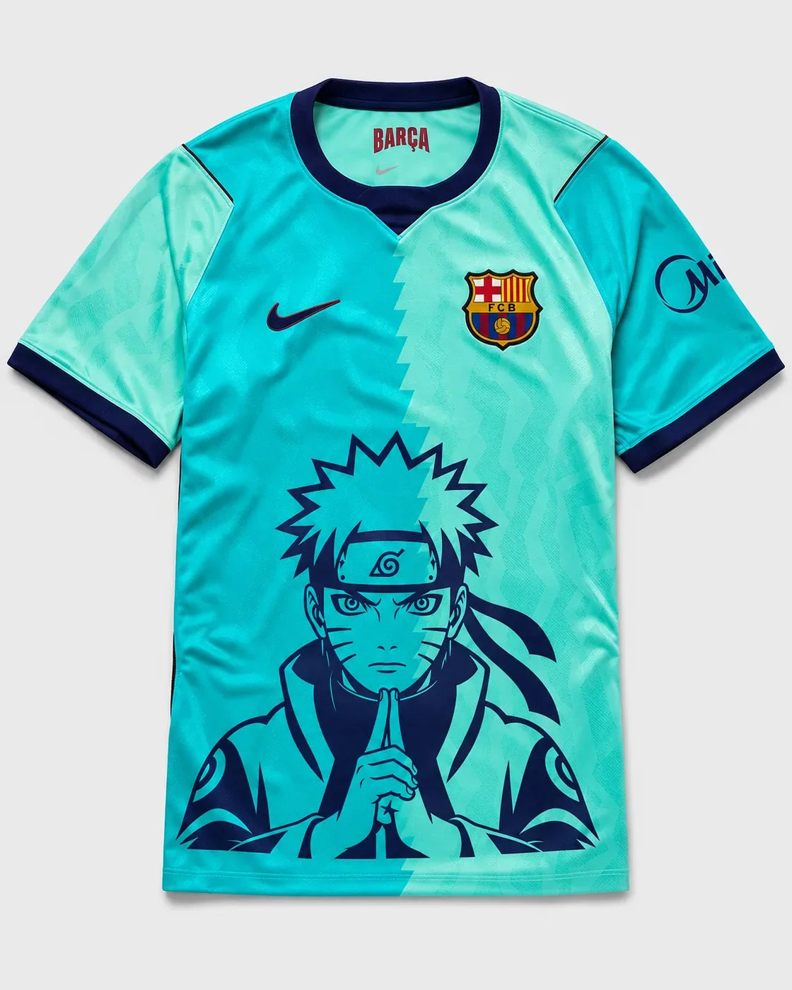 Barcelona Turquoise Naruto Sage Resolve Jersey — Front