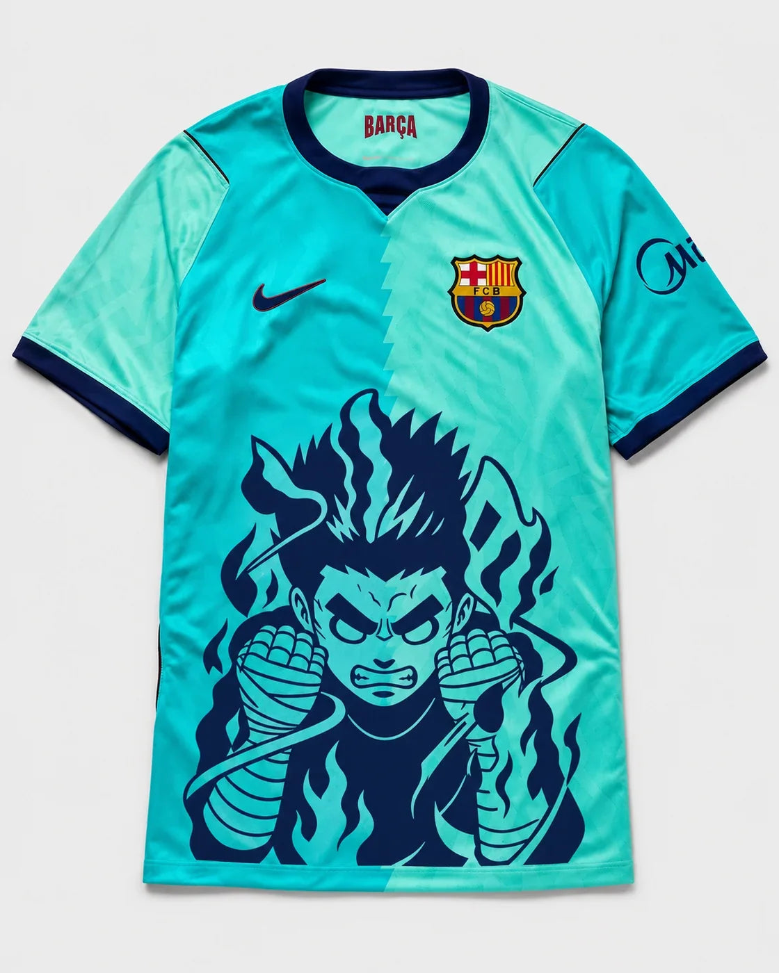 Barcelona Turquoise Rock Lee Inner Flame Jersey — Front