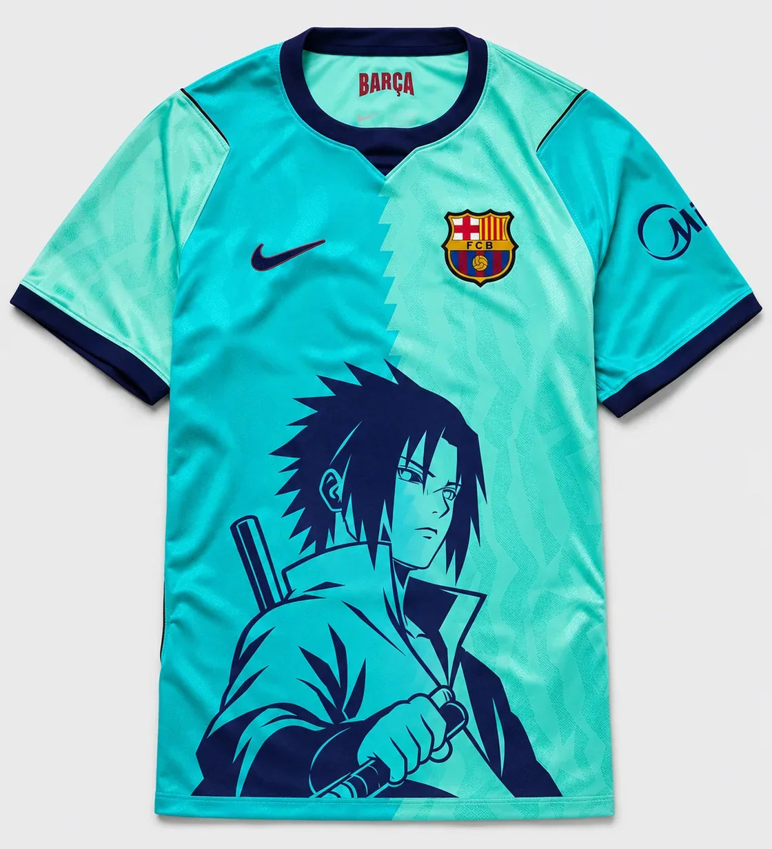 Barcelona Turquoise Sasuke Last Uchiha Jersey — Front