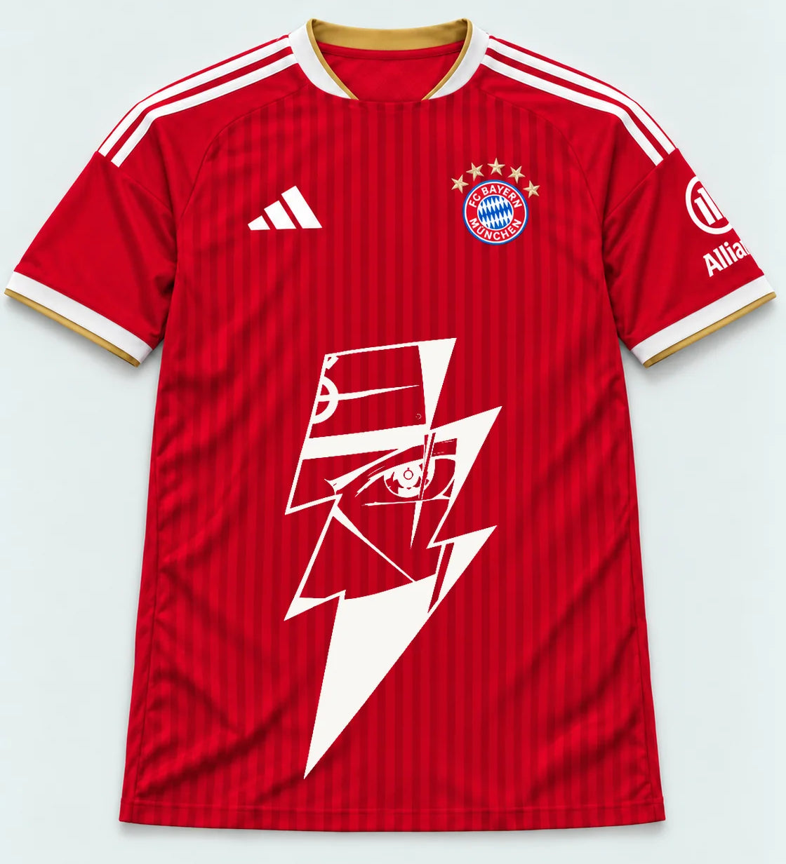 Bayern Munich Red Kakashi Lightning Eye Jersey — Front