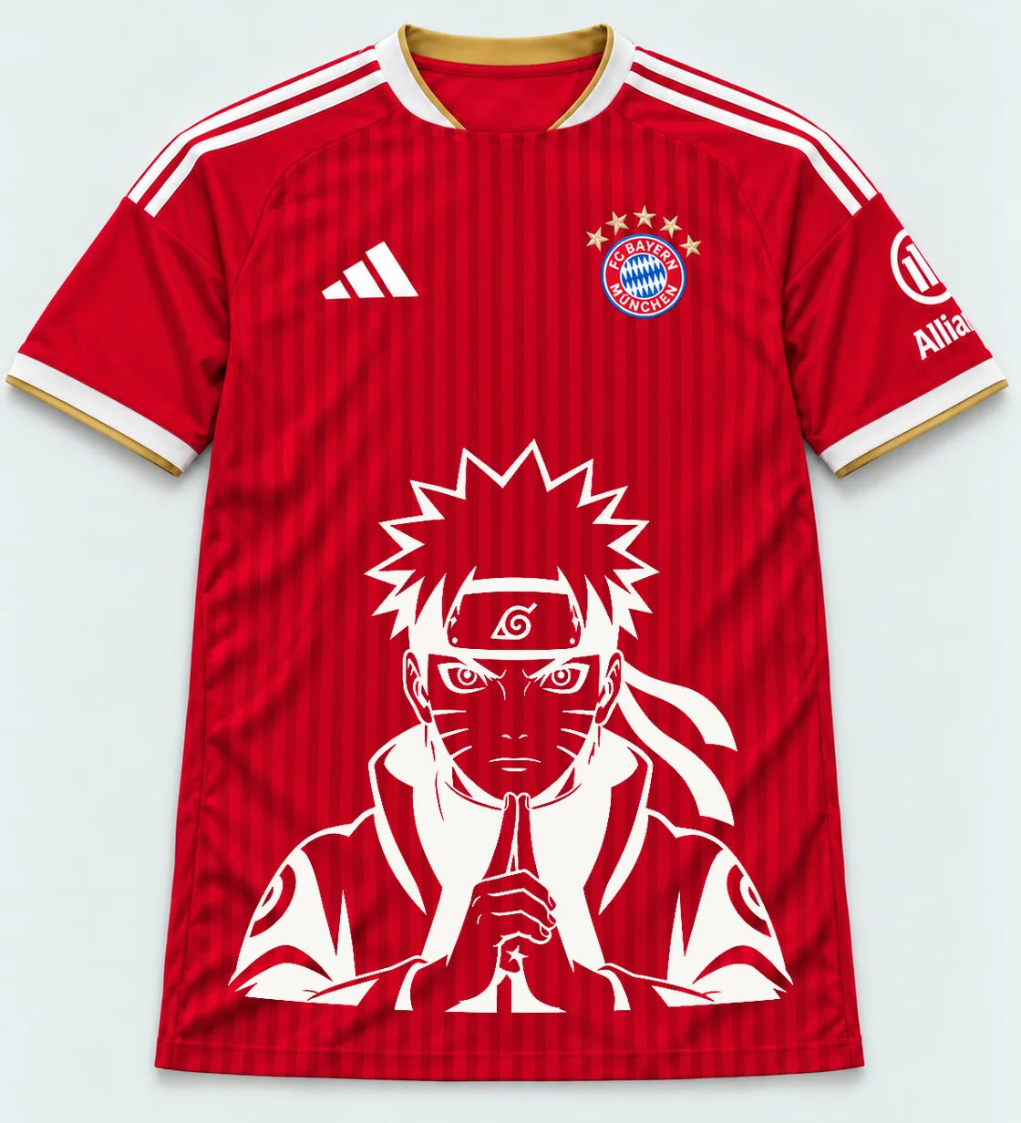 Bayern Munich Red Naruto Sage Resolve Jersey — Front