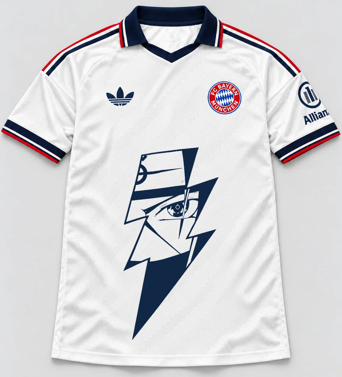 Bayern Munich White Kakashi Lightning Eye Jersey — Front