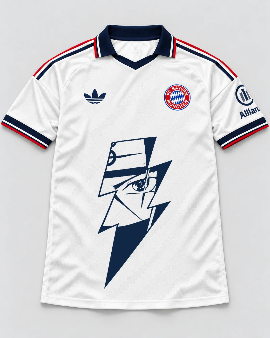 Bayern Munich White Kakashi Lightning Eye Jersey — Front