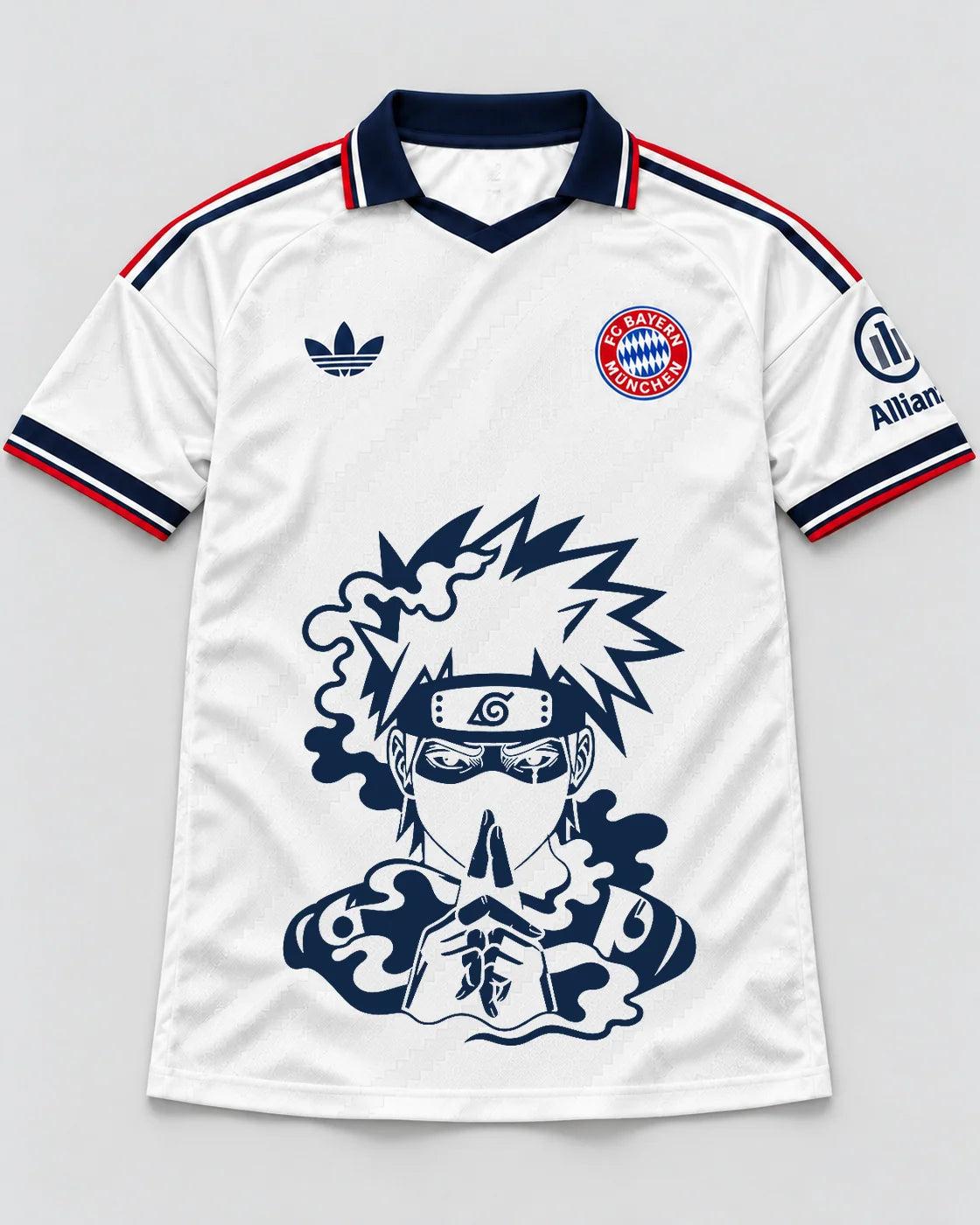 Bayern Munich White Kakashi Silent Jutsu Jersey — Front