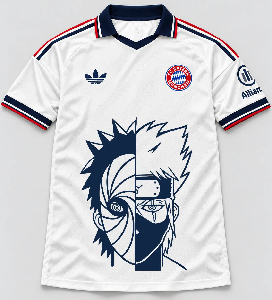 Bayern Munich White Obito Kakashi Shared Destiny Jersey — Front