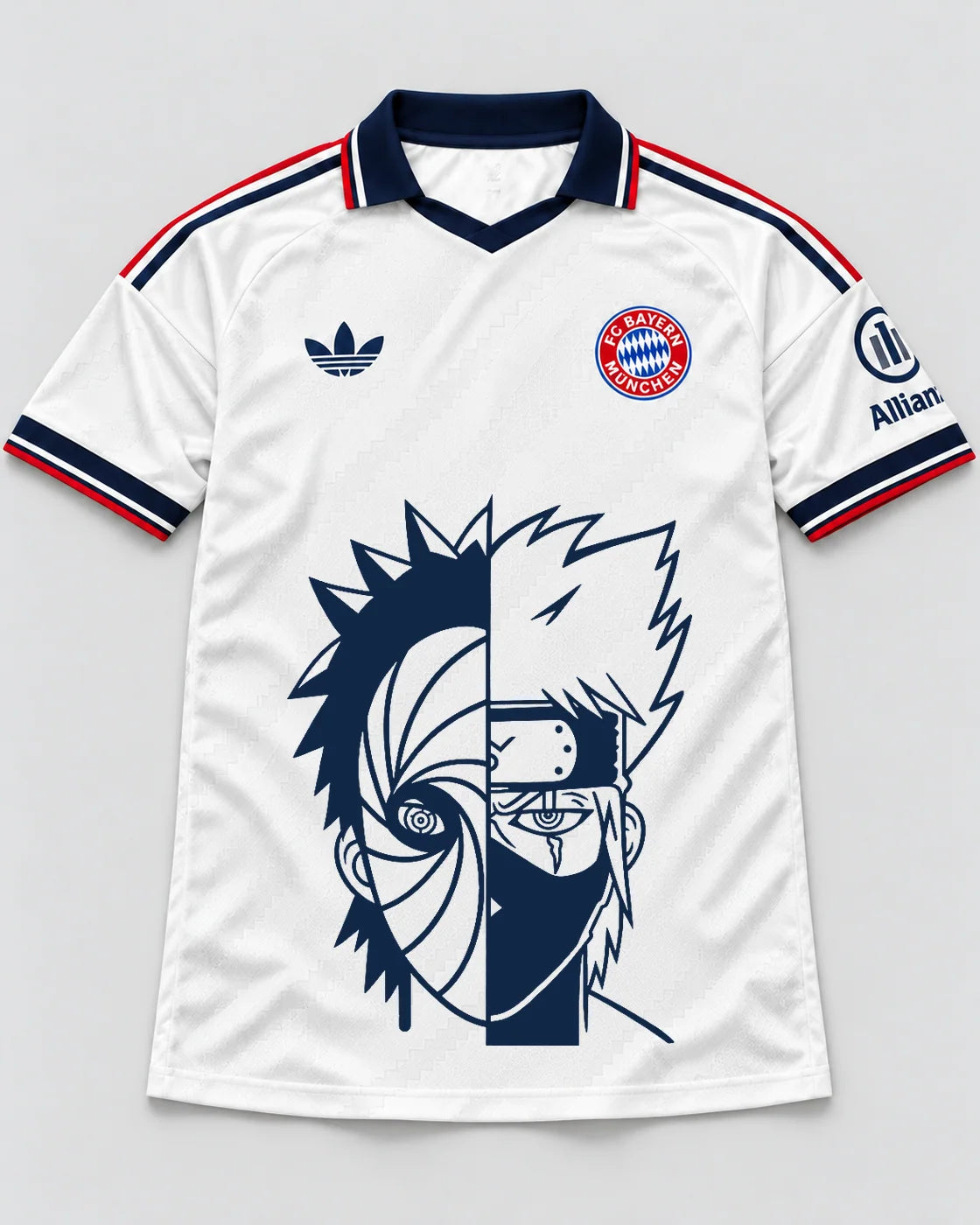 Bayern Munich White Obito Kakashi Shared Destiny Jersey — Front