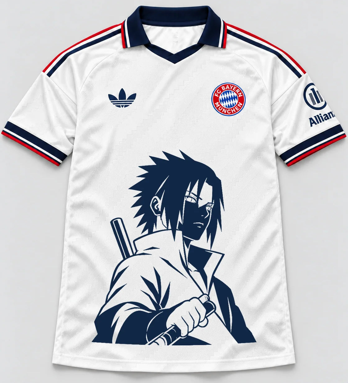 Bayern Munich White Sasuke Last Uchiha Jersey — Front