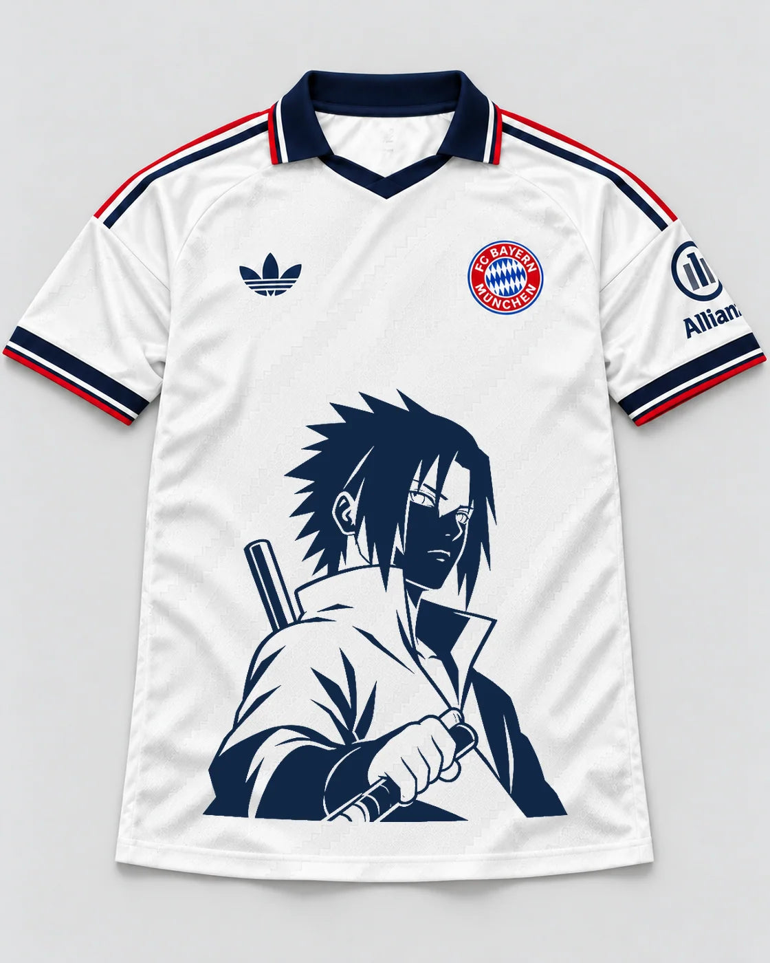 Bayern Munich White Sasuke Last Uchiha Jersey — Front