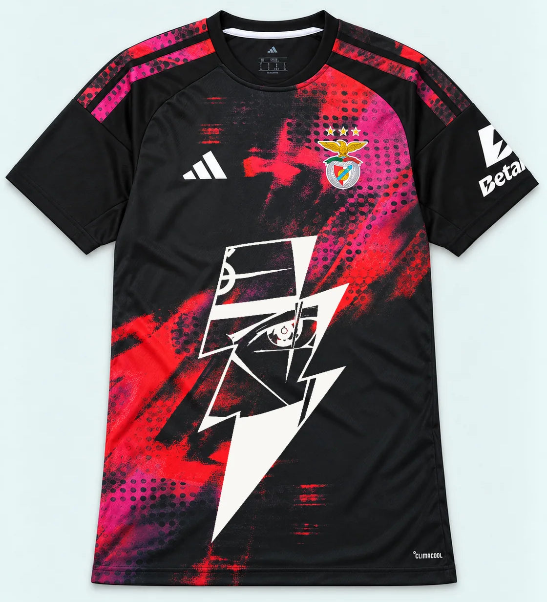 Benfica Black Kakashi Lightning Eye Jersey — Front