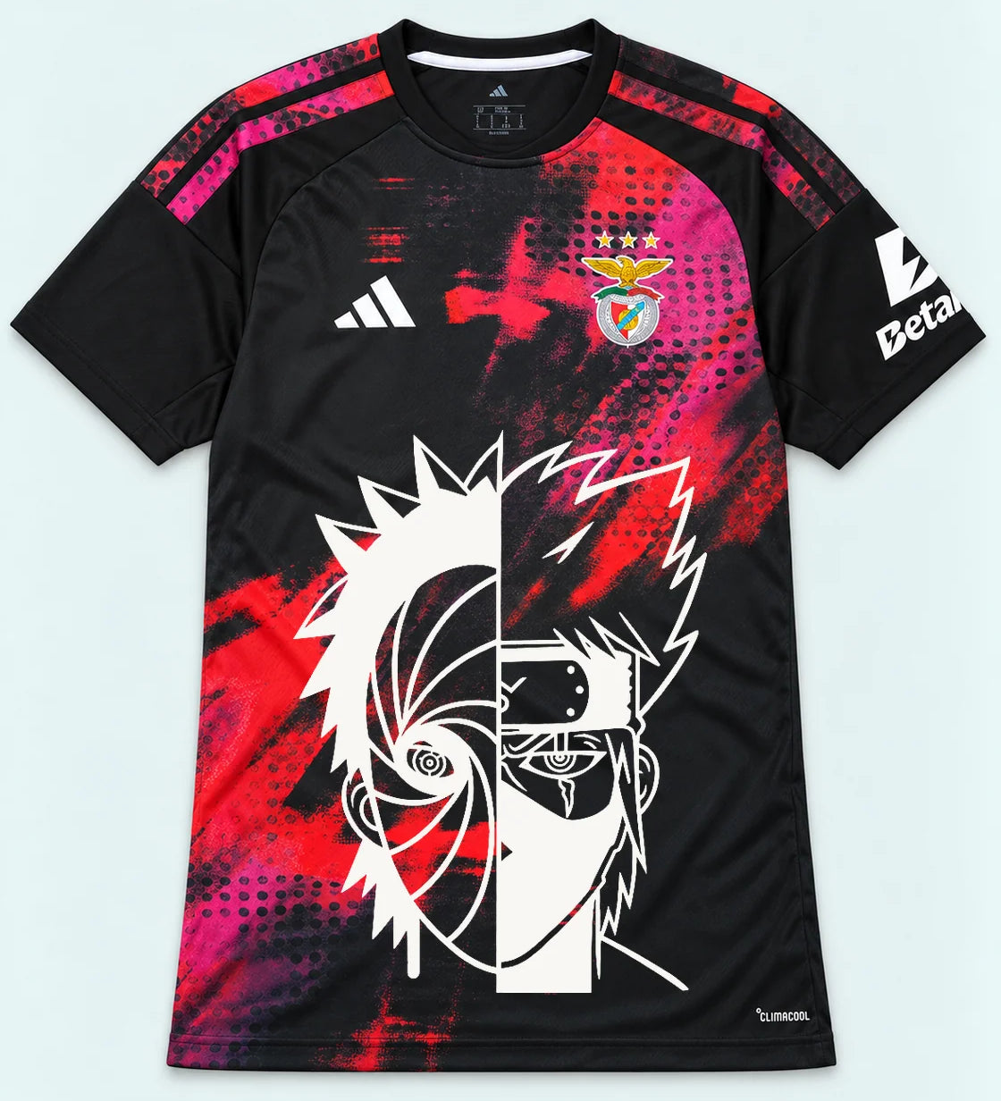 Benfica Black Obito Kakashi Shared Destiny Jersey — Front