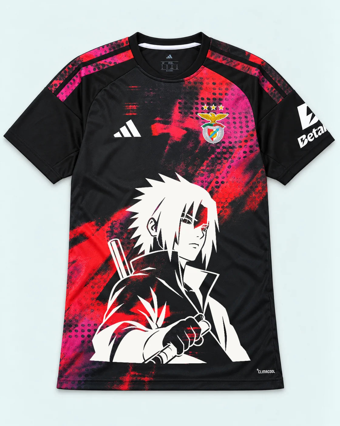 Benfica Black Sasuke Last Uchiha Jersey — Front