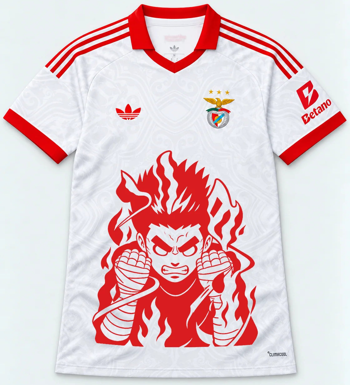 Benfica White Rock Lee Inner Flame Jersey — Front