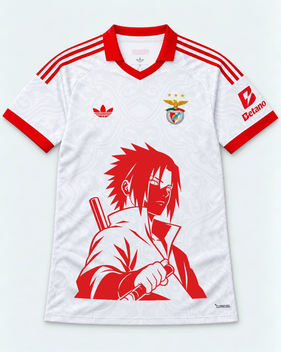 Benfica White Sasuke Last Uchiha Jersey — Front