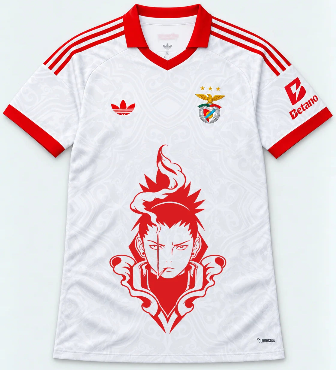Benfica White Shikamaru Shadow Mind Jersey — Front