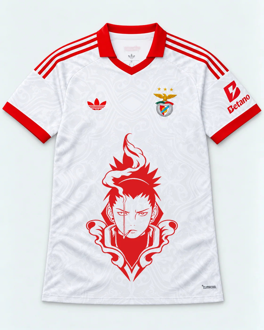 Benfica White Shikamaru Shadow Mind Jersey — Front