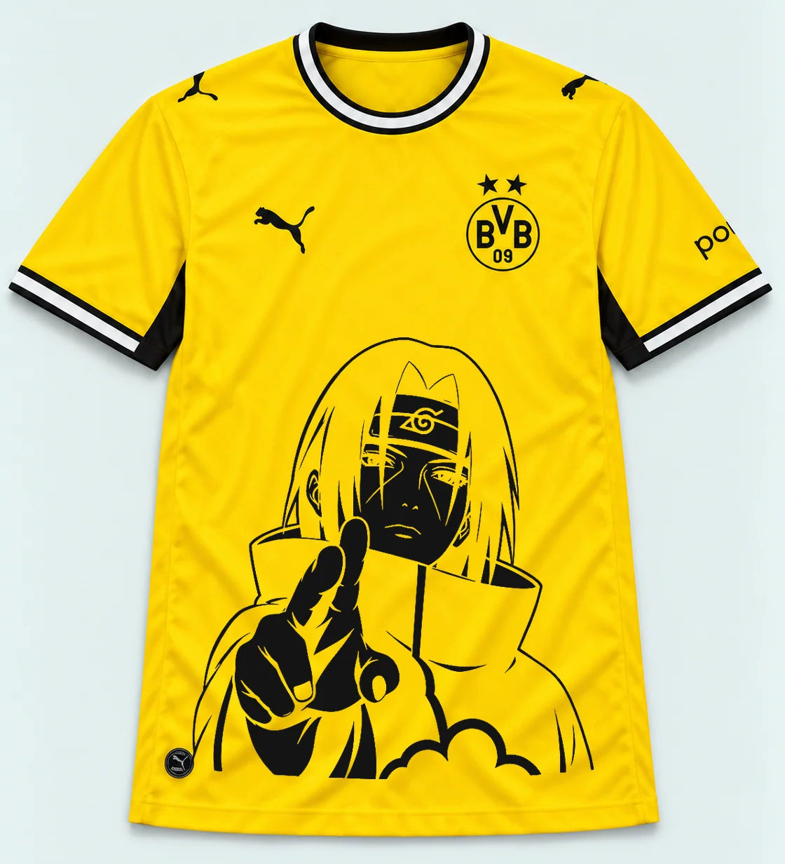 Borussia Dortmund Yellow Itachi Silent Promise Jersey — Front