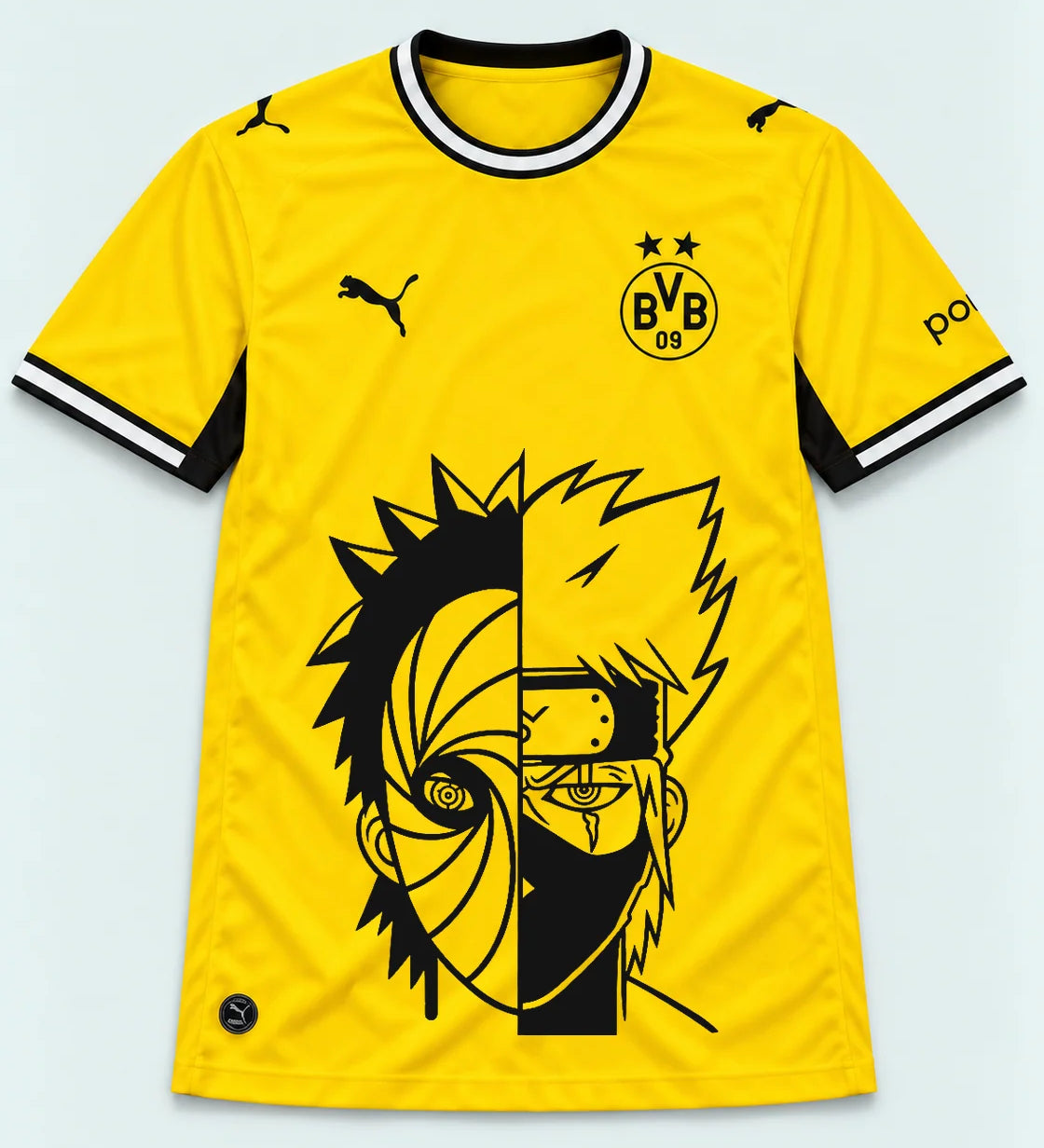 Borussia Dortmund Yellow Obito Kakashi Shared Destiny Jersey — Front