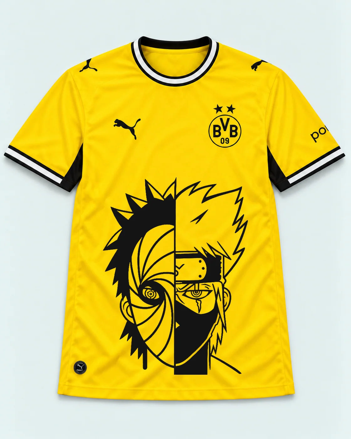 Borussia Dortmund Yellow Obito Kakashi Shared Destiny Jersey — Front