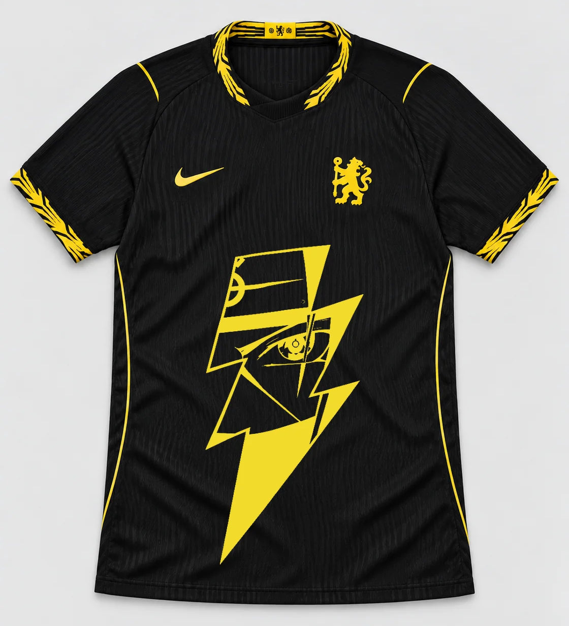 Chelsea Black Kakashi Lightning Eye Jersey — Front