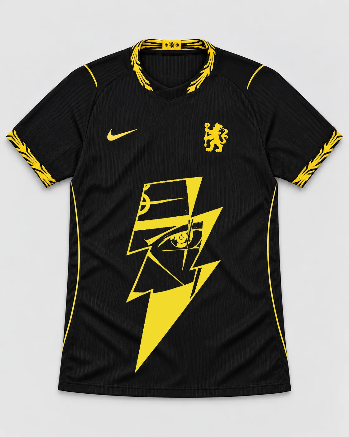 Chelsea Black Kakashi Lightning Eye Jersey — Front