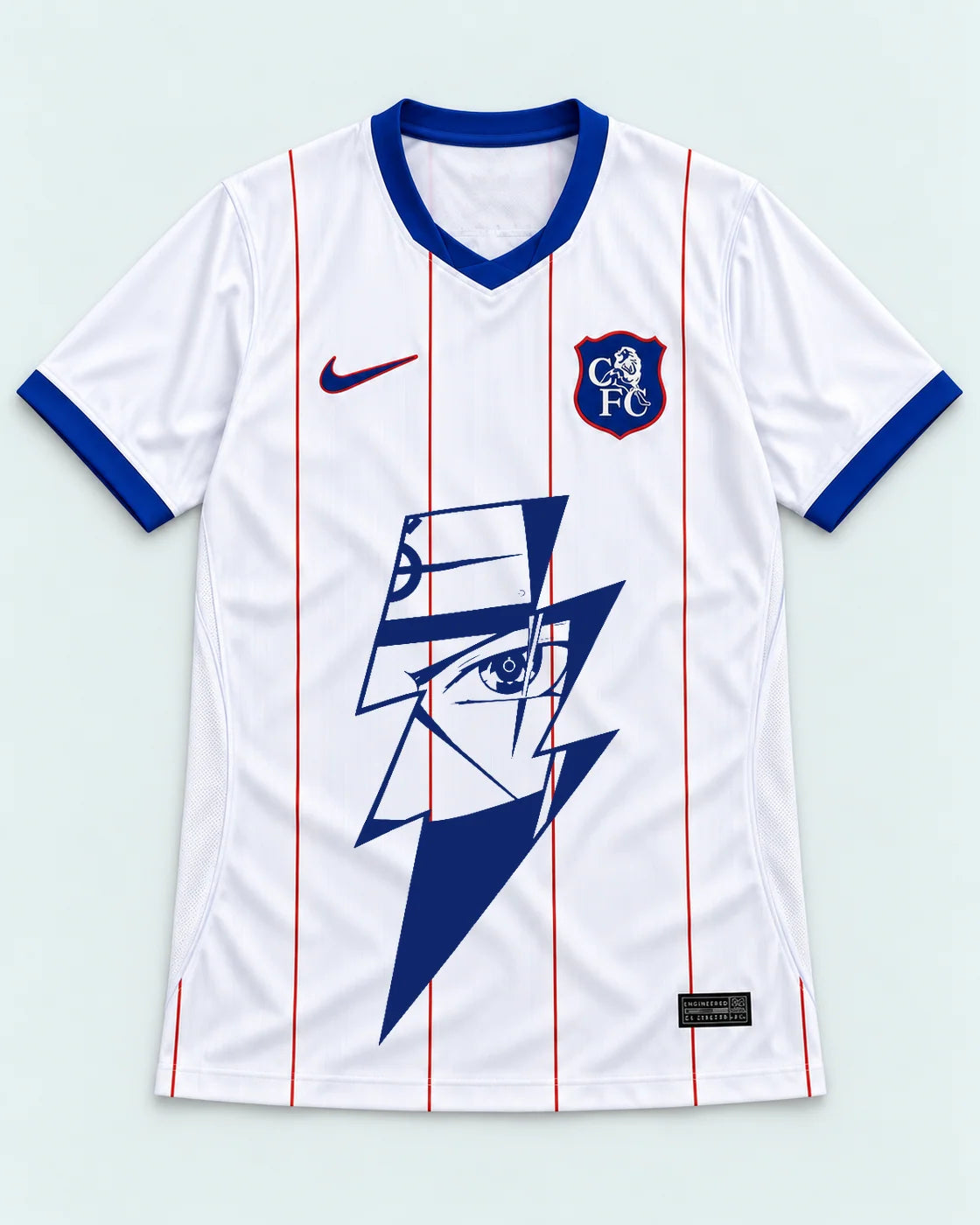 Chelsea White Kakashi Lightning Eye Jersey — Front