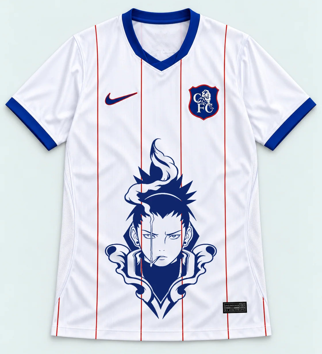 Chelsea White Shikamaru Shadow Mind Jersey — Front