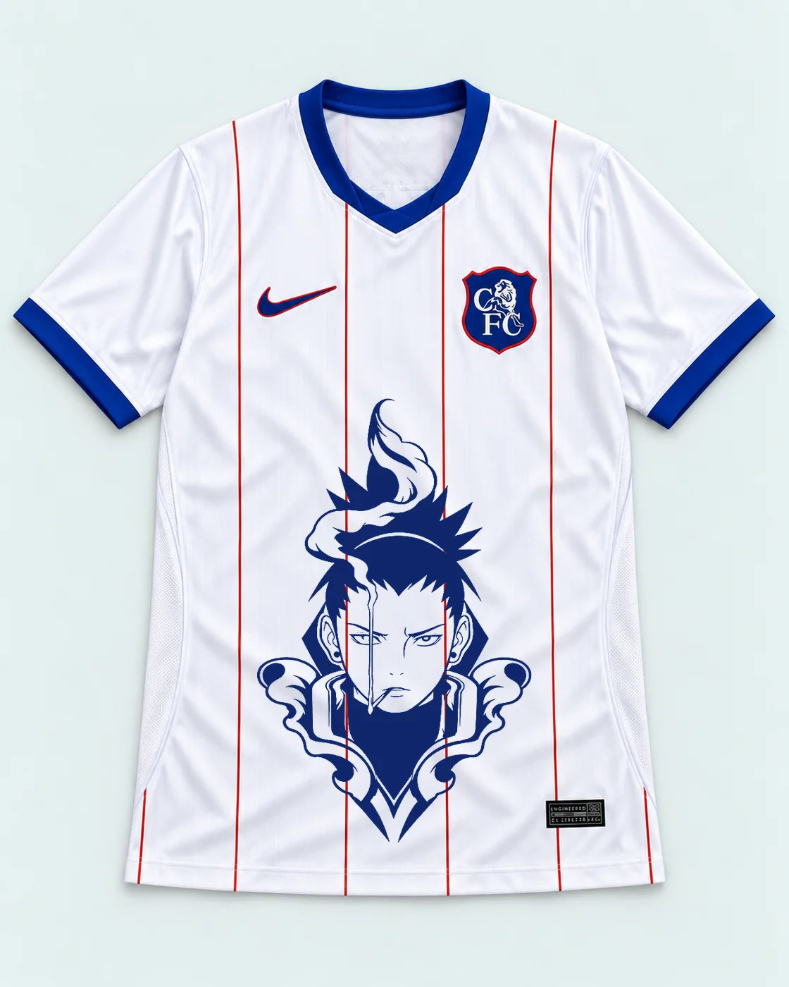 Chelsea White Shikamaru Shadow Mind Jersey — Front