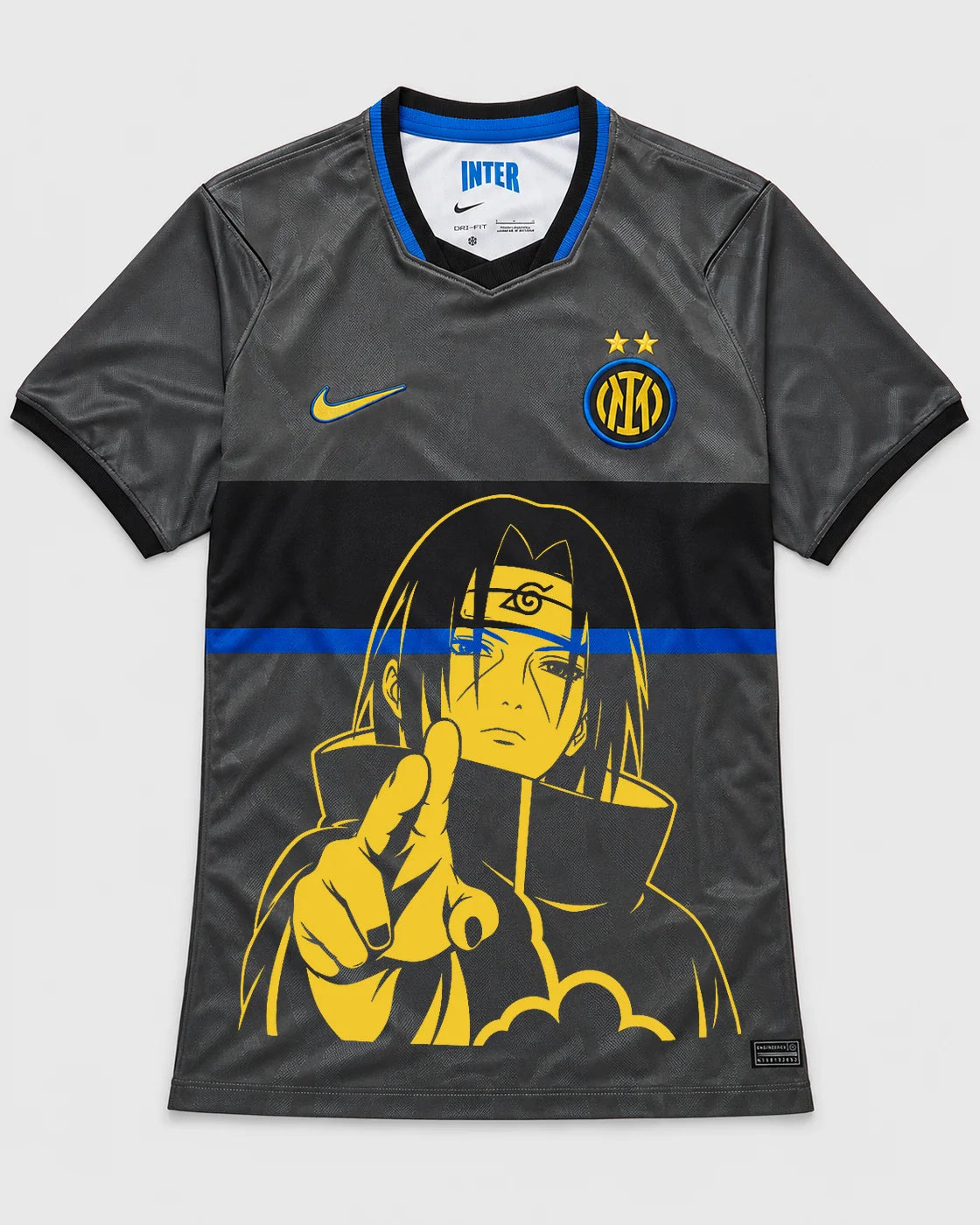 Inter Milan Gray Itachi Silent Promise Jersey — Front