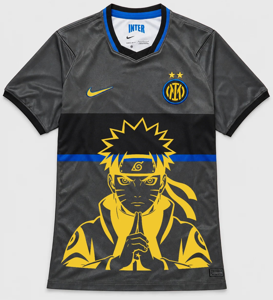 Inter Milan Gray Naruto Sage Resolve Jersey — Front
