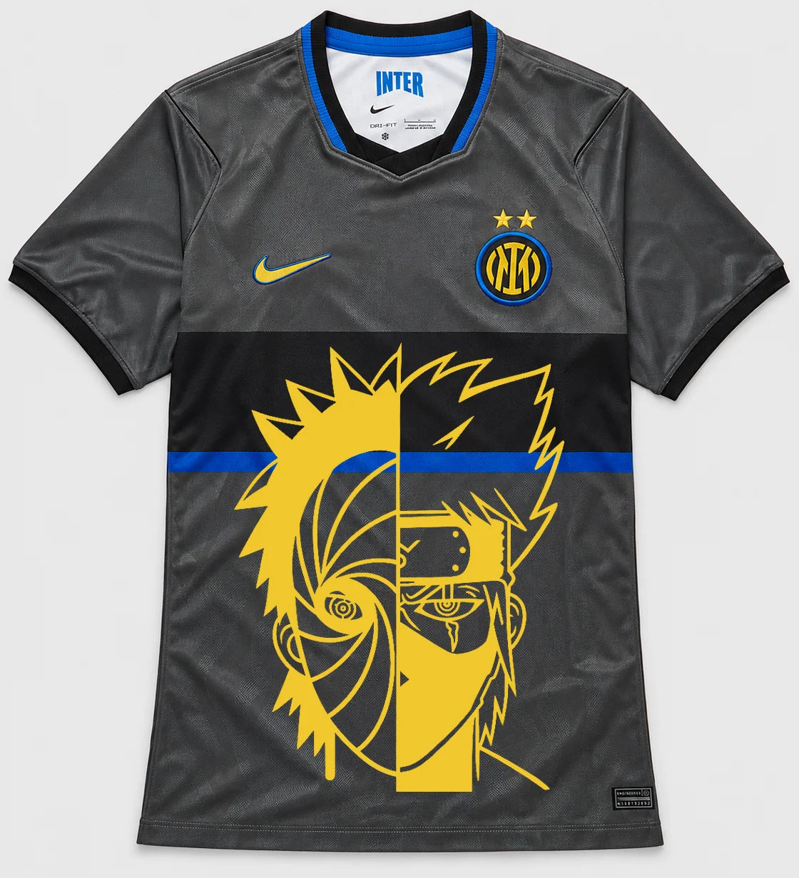 Inter Milan Gray Obito Kakashi Shared Destiny Jersey — Front