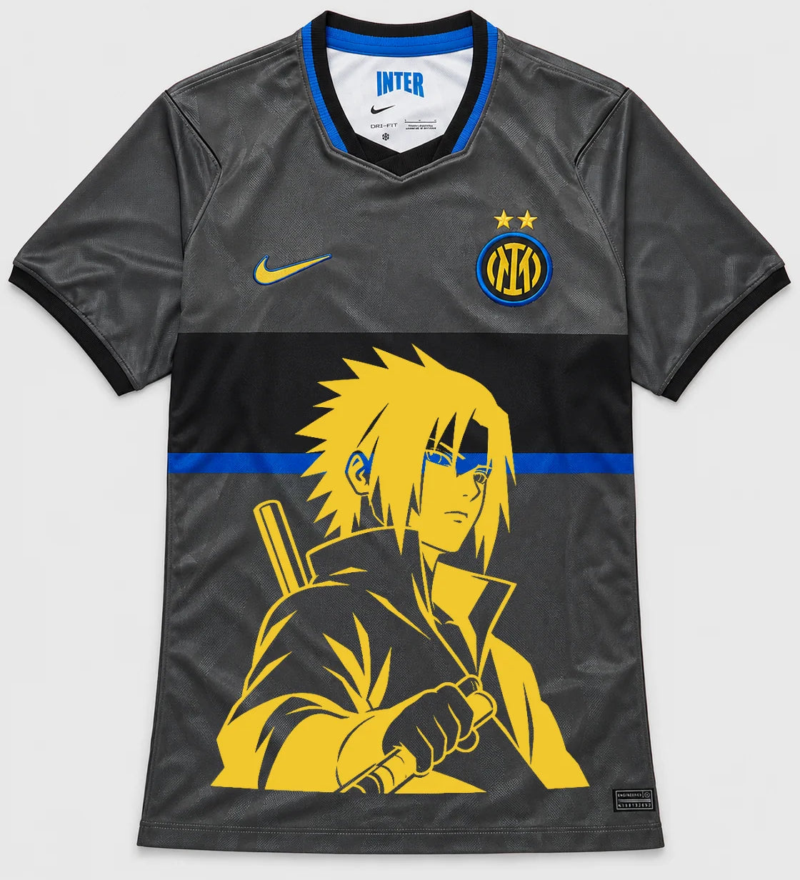 Inter Milan Gray Sasuke Last Uchiha Jersey — Front