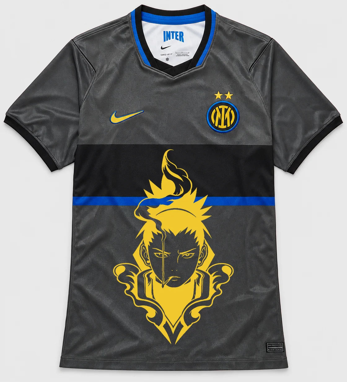 Inter Milan Gray Shikamaru Shadow Mind Jersey — Front