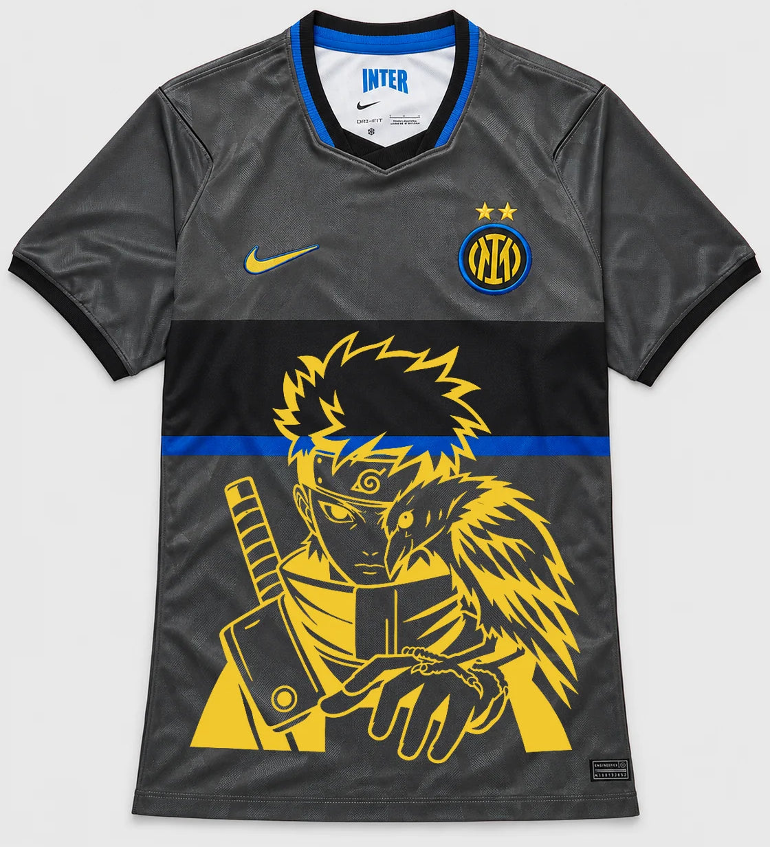 Inter Milan Gray Shisui Raven Oath Jersey — Front