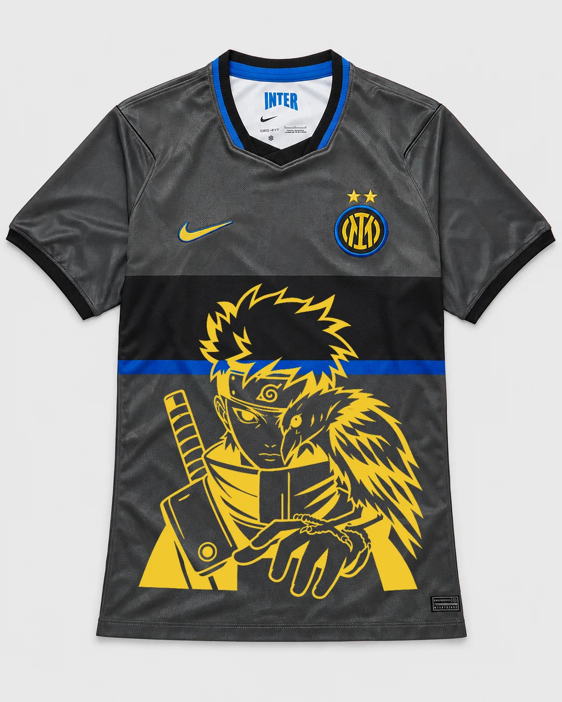 Inter Milan Gray Shisui Raven Oath Jersey — Front