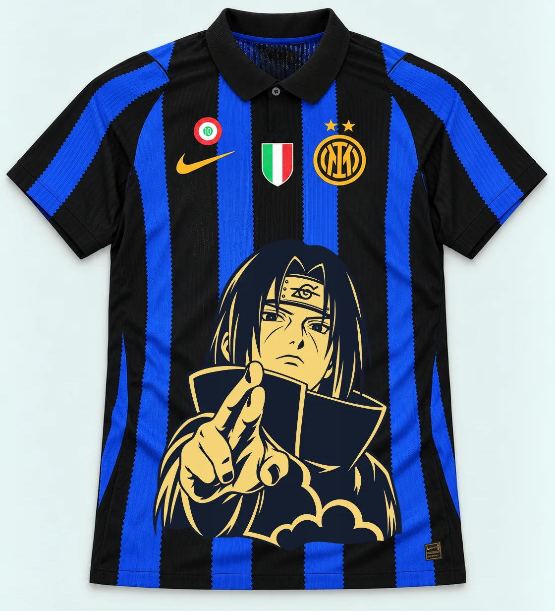 Inter Milan Striped Itachi Silent Promise Jersey — Front