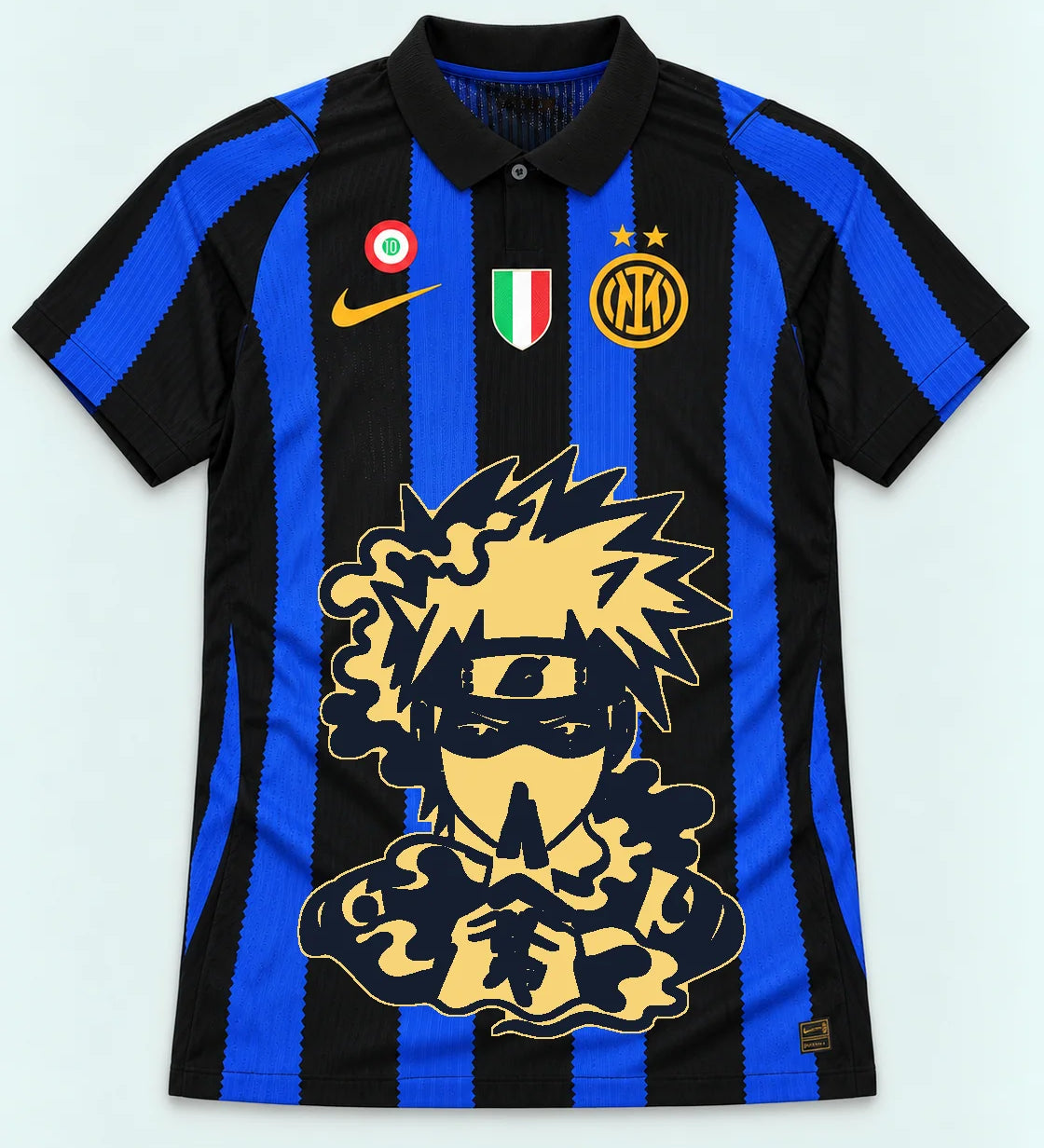 Inter Milan Striped Kakashi Silent Jutsu Jersey — Front