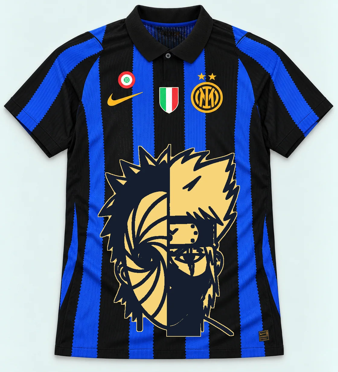 Inter Milan Striped Obito Kakashi Shared Destiny Jersey — Front