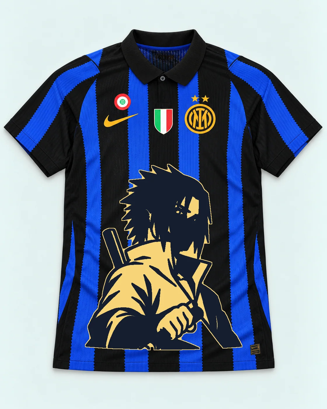 Inter Milan Striped Sasuke Last Uchiha Jersey — Front