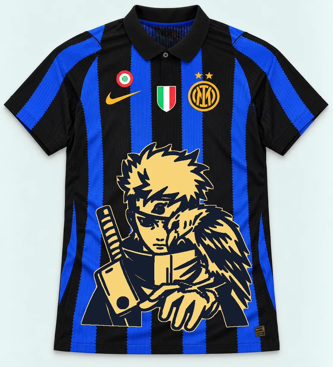 Inter Milan Striped Shisui Raven Oath Jersey — Front
