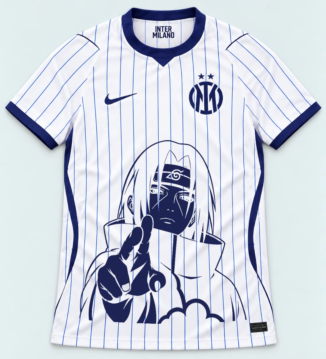 Inter Milan White Itachi Silent Promise Jersey — Front