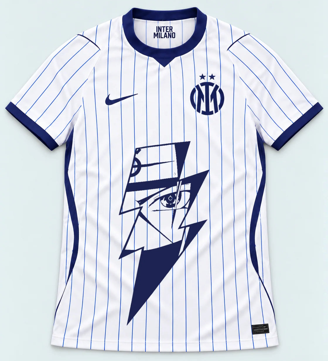 Inter Milan White Kakashi Lightning Eye Jersey — Front