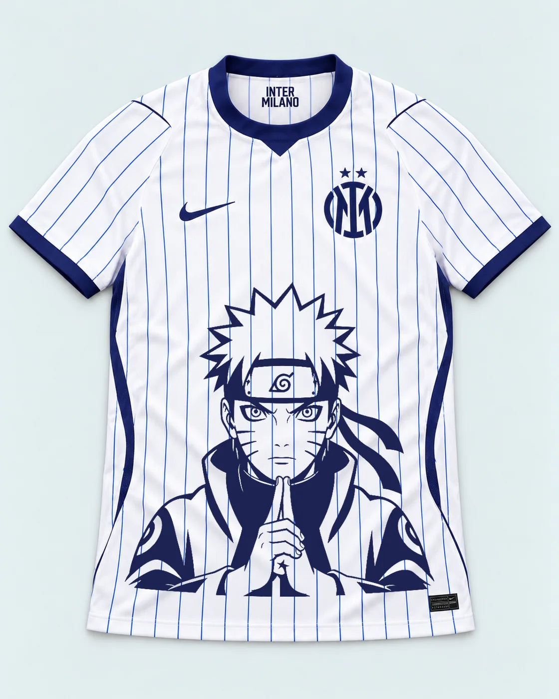 Inter Milan White Naruto Sage Resolve Jersey — Front