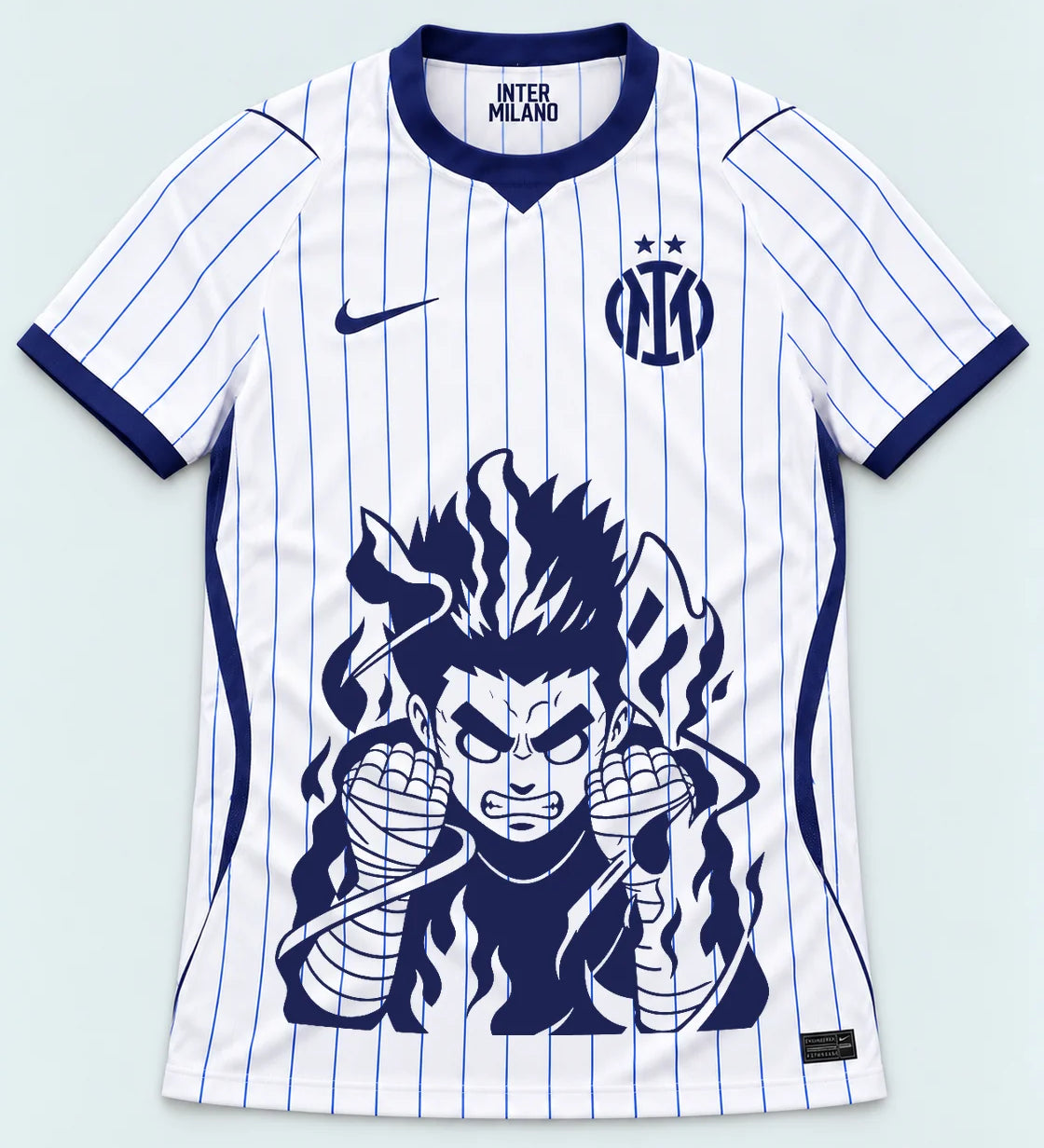 Inter Milan White Rock Lee Inner Flame Jersey — Front