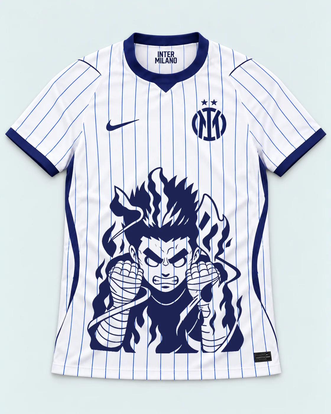 Inter Milan White Rock Lee Inner Flame Jersey — Front
