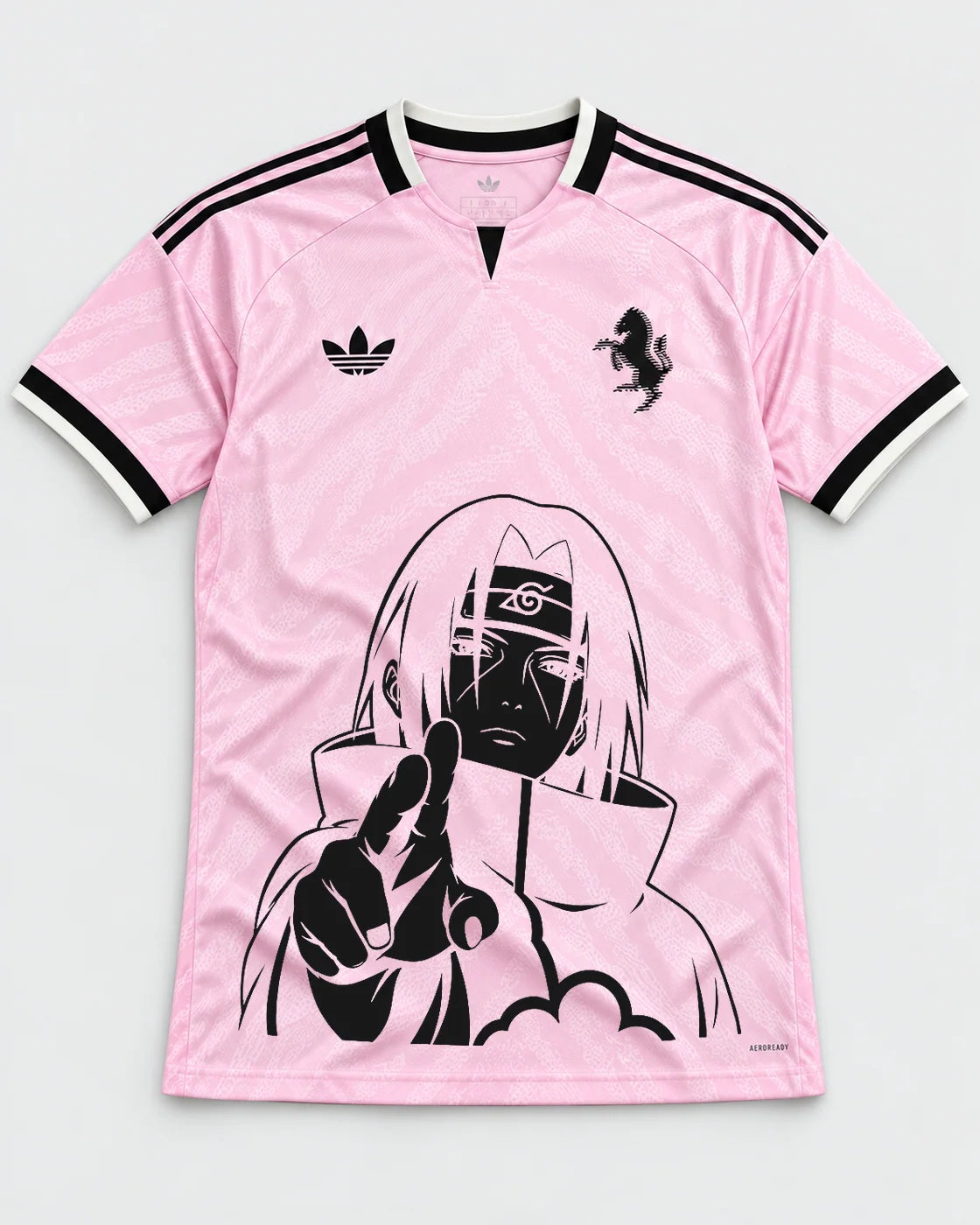 Juventus Pink Itachi Silent Promise Jersey — Front