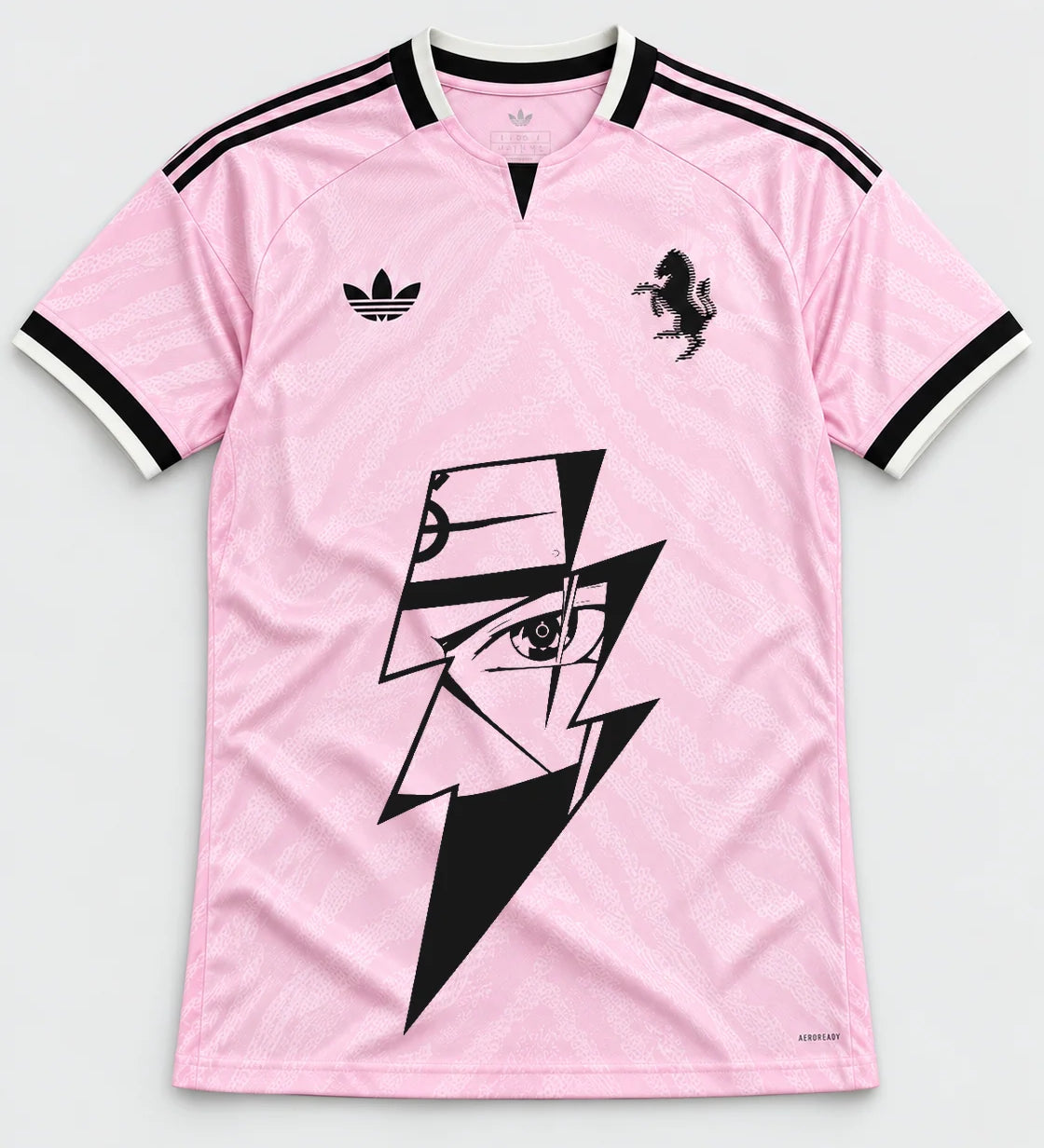 Juventus Pink Kakashi Lightning Eye Jersey — Front