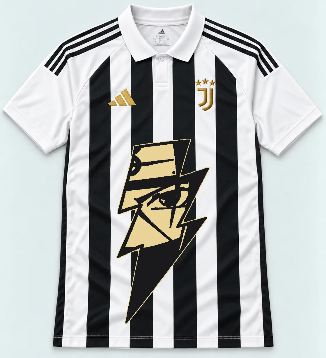Juventus Striped Kakashi Lightning Eye Jersey — Front